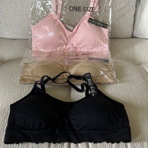 Joy Bra by Undie Couture  One Size  Black Tan and Pink NWT